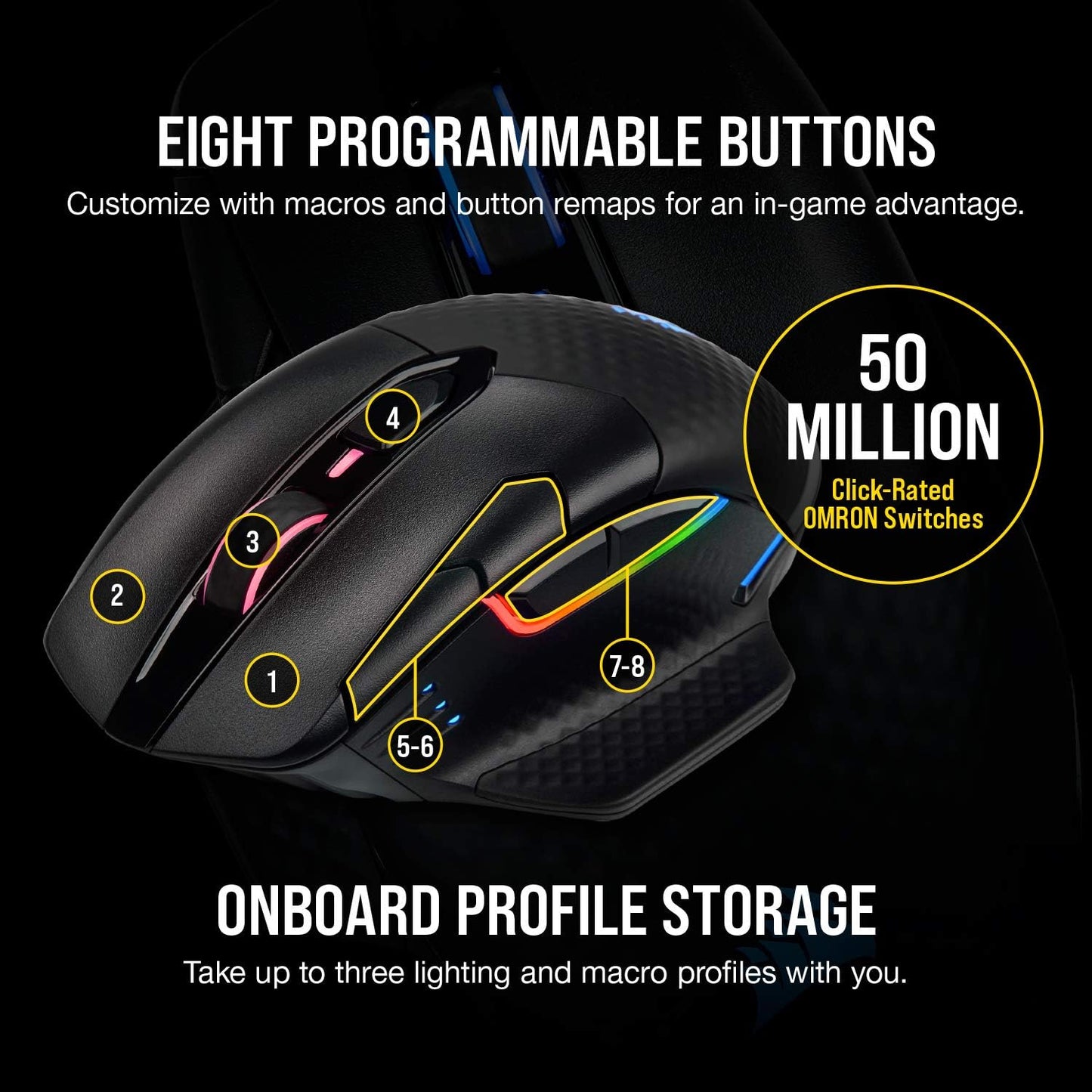 Corsair CH-9315411-NA Dark Core RGB Pro Wireless Gaming Mouse