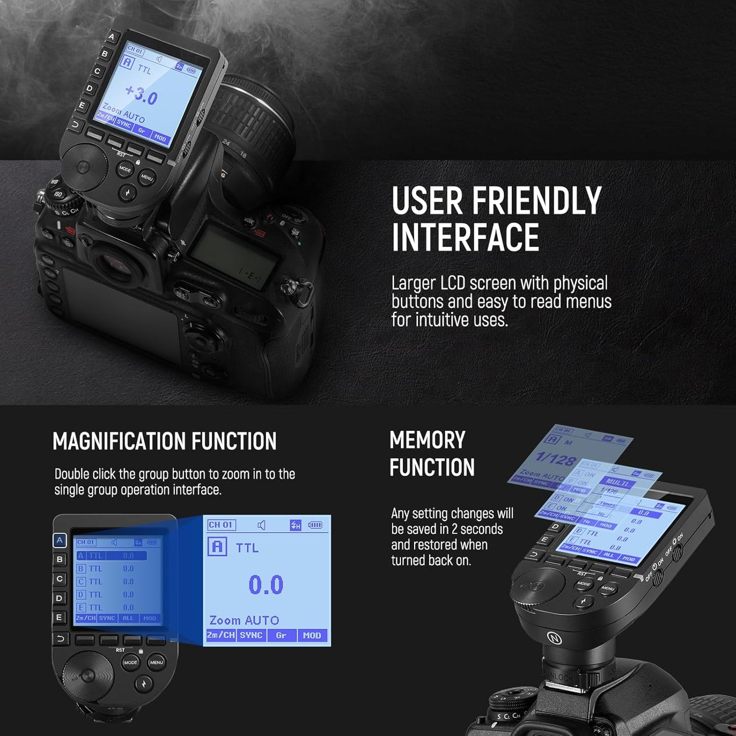Neewer 10101821 QPRO-N TTL Wireless Flash Trigger