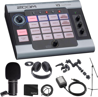 Zoom V3 K1 Vocal Processor Mic Bundle