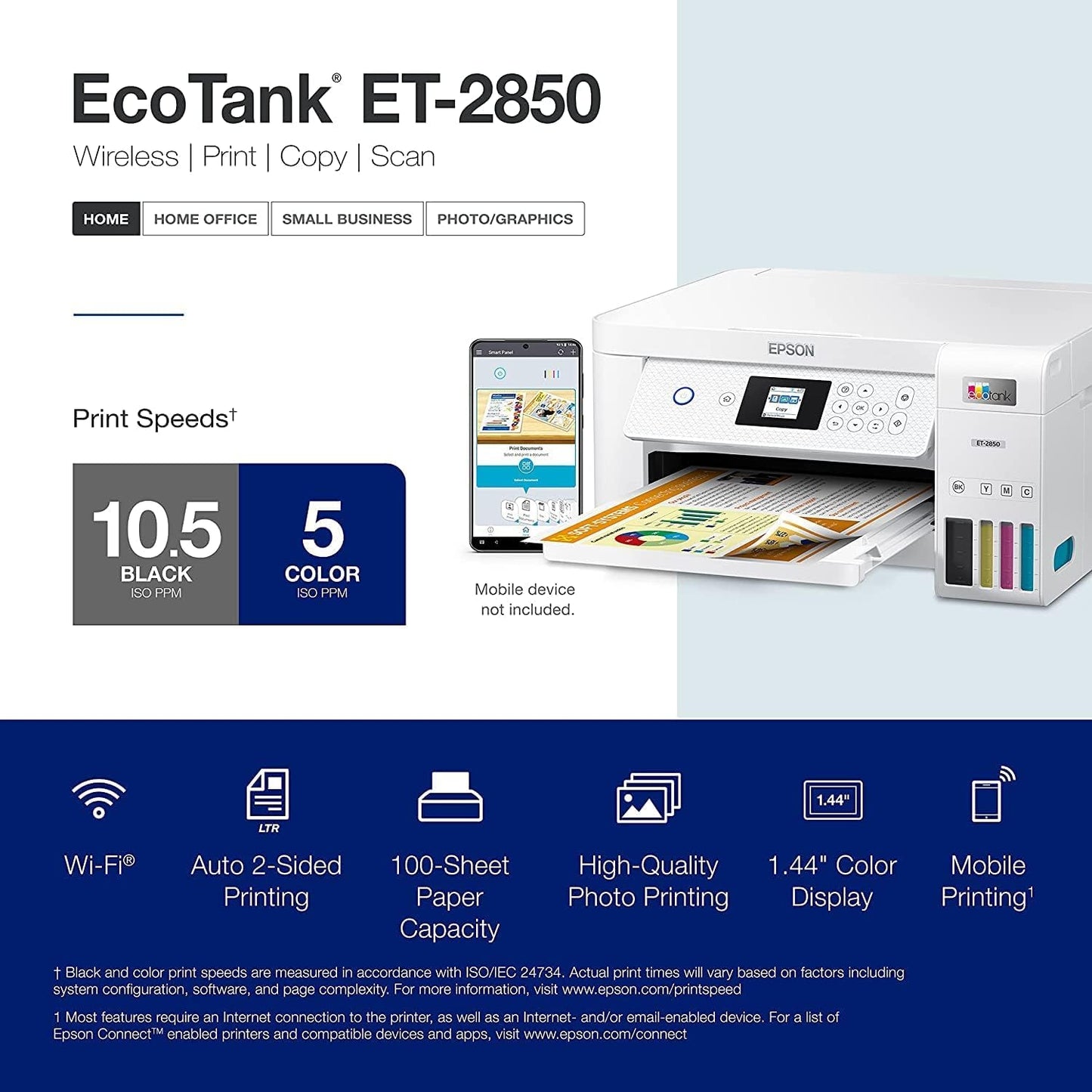 Epson ET-2850 EcoTank Wireless All-in-One Printer