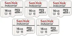 SanDisk SDSDQAF3-016G-I 16GB Industrial MicroSD Card 5-Pack