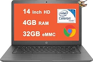 HP Chromebook 14 Celeron N3350 4GB 32GB eMMC HD SVA Laptop
