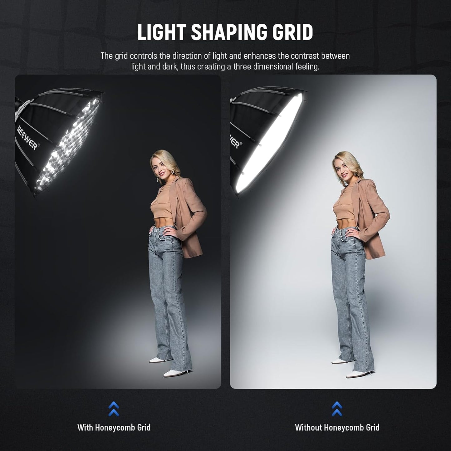 Neewer 65 cm Bowens Mount Parabolic Softbox Kit