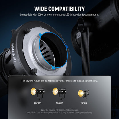 Neewer 90100759 Spotlight Snoot Kit with Gobos & Gels