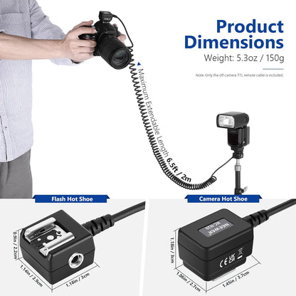 Neewer 10100870 TTL Off Camera Flash Cord for Nikon