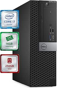 Dell Optiplex 7050 SFF i7 Quad Core 16GB 250GB SSD Windows 10 Pro (Renewed) — main product image
