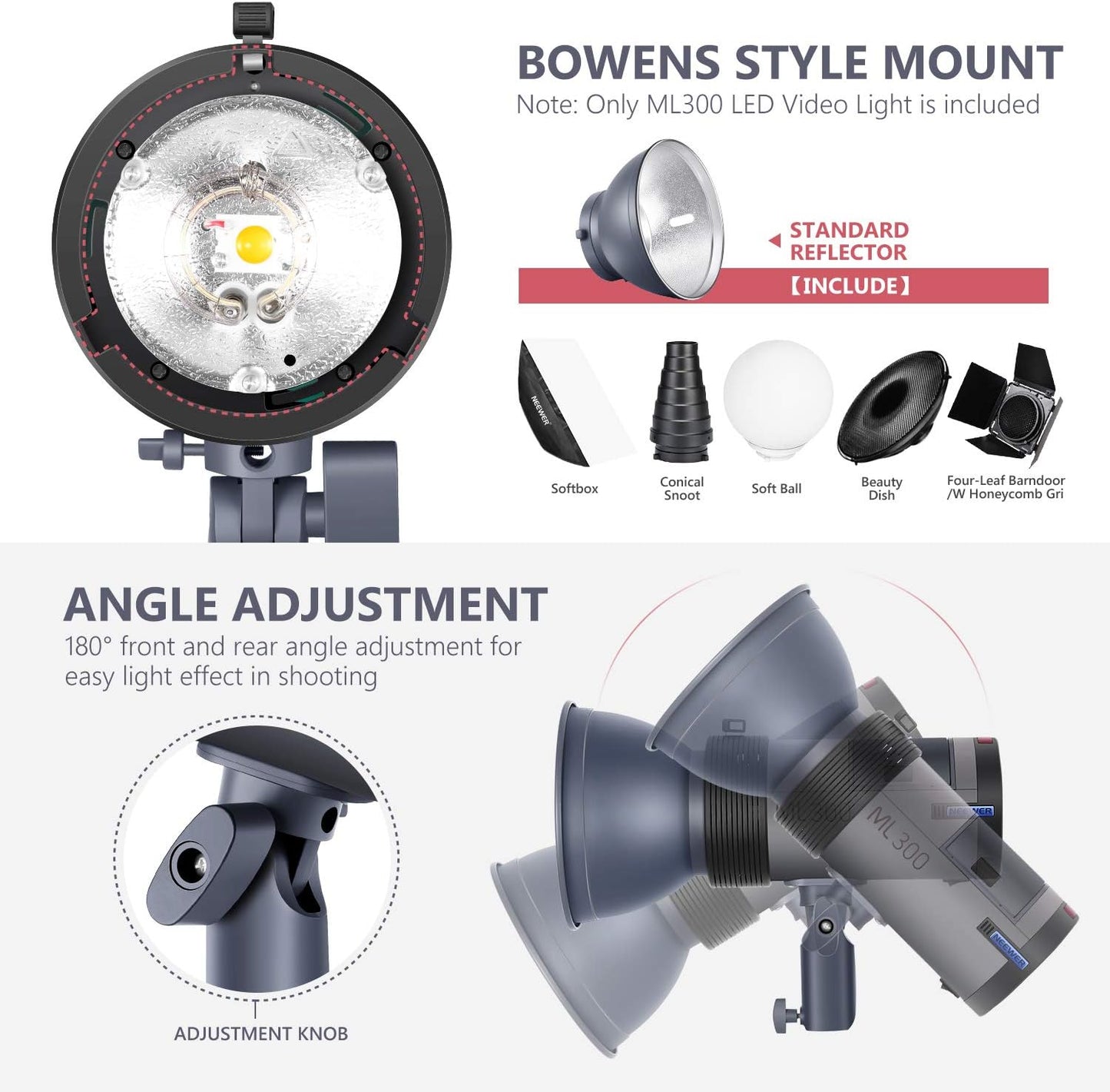 Neewer 10100253 ML300 300W Outdoor Studio Strobe Battery Powered