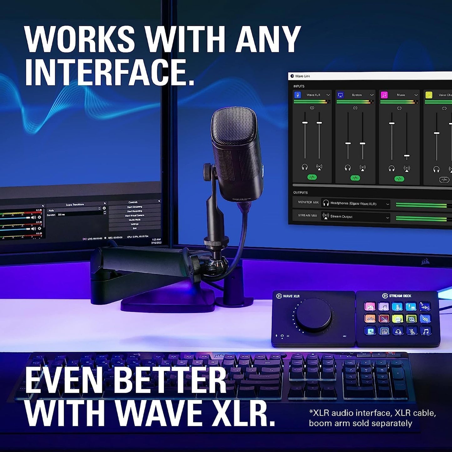 Elgato Wave DX Dynamic XLR Microphone (Renewed)