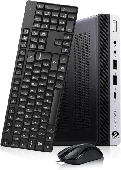 HP EliteDesk 800 G4 Mini PC: i5, 16GB RAM, 512GB SSD, Win 11 Pro (Renewed)