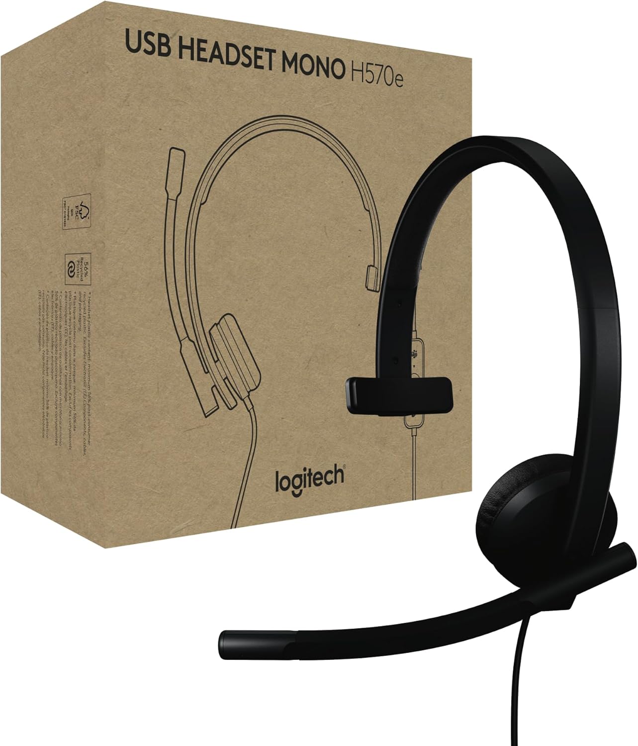 Logitech 981-001425 H570e USB-C Headset - Teams Certified