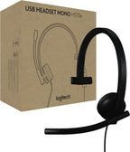 Logitech 981-001424 H570e USB Headset Noise Canceling Mic Teams Certified