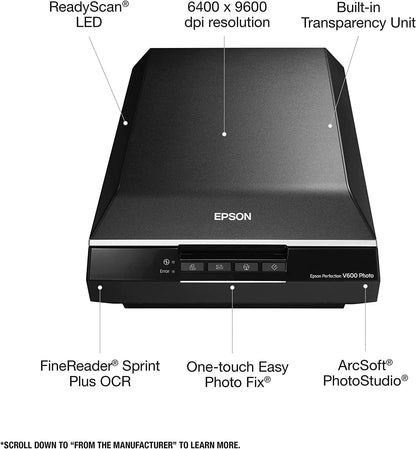 Epson V600 Perfection Photo Scanner, 6400 dpi, USB