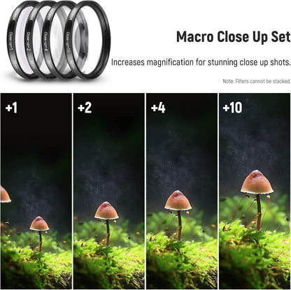 Neewer 10094845: 58mm Lens Filter Set - Wide Angle, Telephoto, Macro