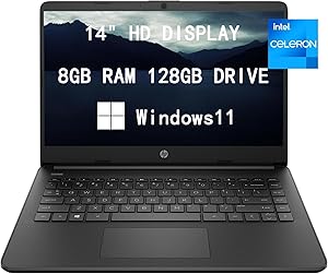 HP 14-dq0051dx Celeron Laptop - 128GB Storage — main product image