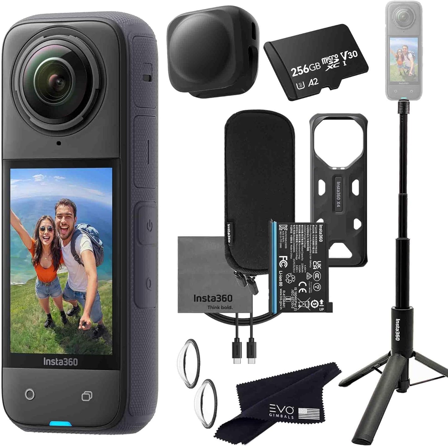 Insta360 X4-2-IN-1-SELFIE_GB 8K 360 Action Camera Bundle
