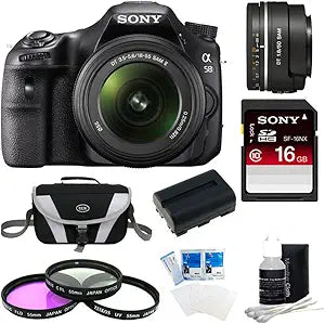 Sony SLT-A58K A58 DSLR Kit with 18-55mm Lens Bundle