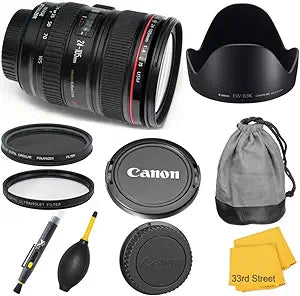 Canon CANON EF 24-105MM f/4L IS USM Lens Bundle