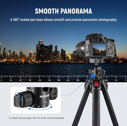 Neewer GM12 Ball Head - Arca Slot, 360° Pan, 13.2lb Load