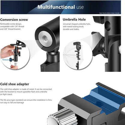 Neewer 10093980 Photo Studio Reflector Clamp Holder