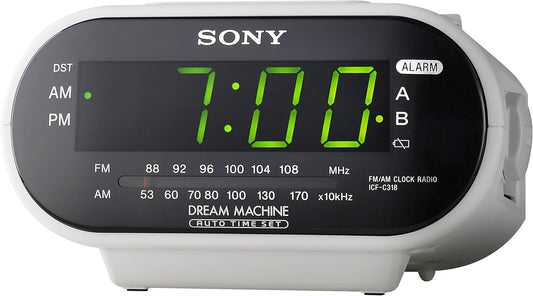 Sony ICF-C318 White Dream Machine AM/FM Clock Radio