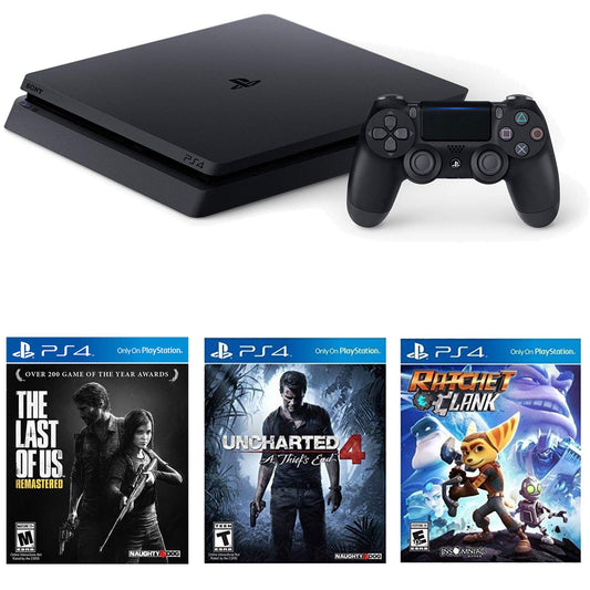 Sony CUH-2215B PS4 Slim 1TB Console Bundle