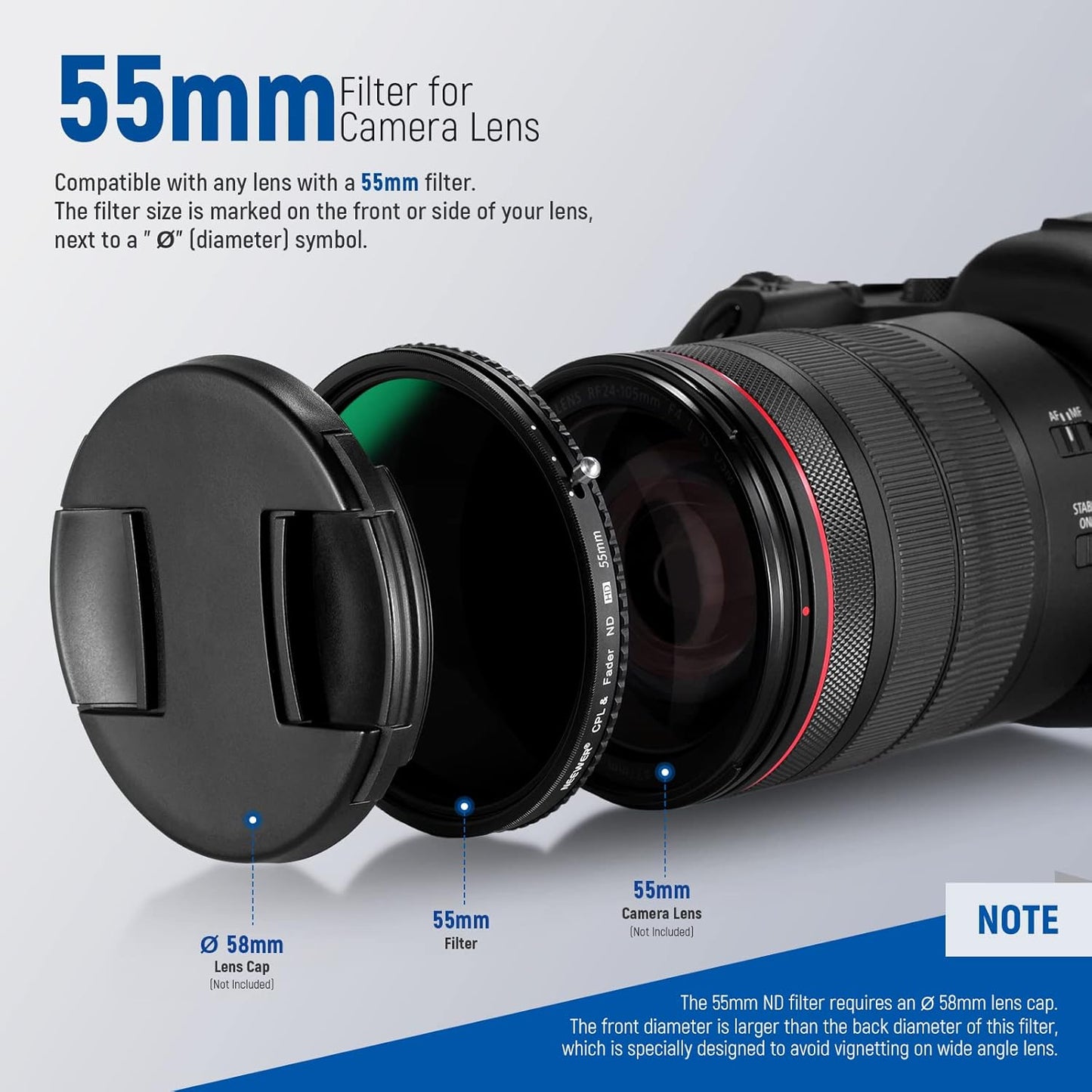 Neewer NW SERIES S 55mm ND2-ND32 CPL Filter