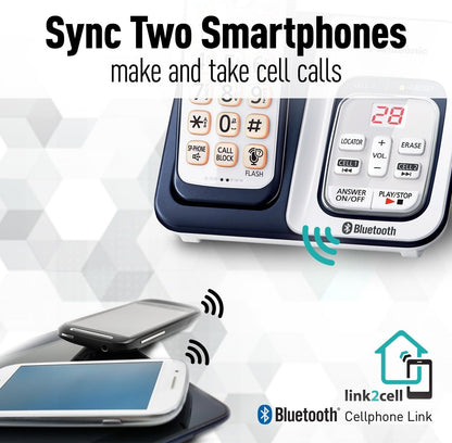 Panasonic KX-TGD563A Bluetooth Link2Cell Cordless Phone Renewed