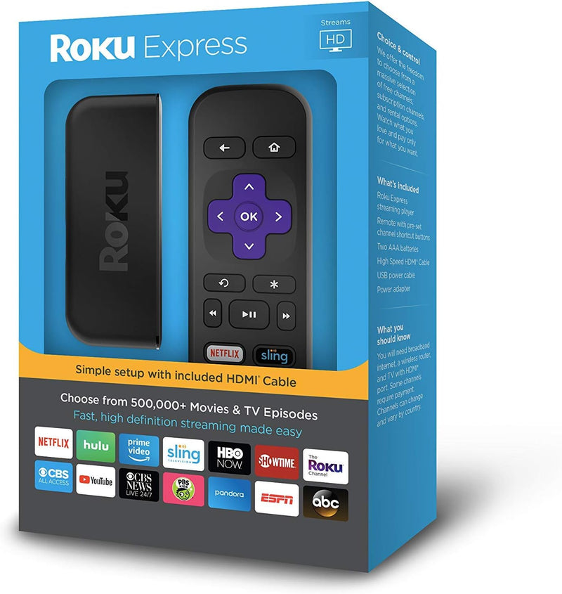 Roku Express 3900R HD Streaming Media Player (2018) — main product image