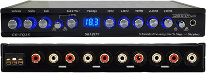 Gravity GR-EQ15 EQ15 5 Band Car Audio Equalizer 9V