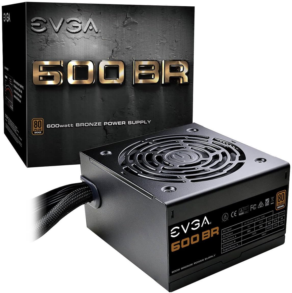 EVGA 600BR Power Supply - 600W 80+ Bronze Certified