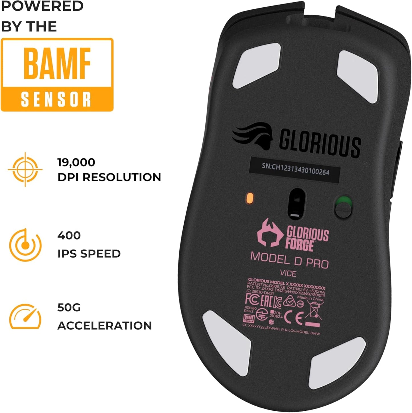 Glorious GLO-MS-PDW-VIC-FORGE Model D Forge Gaming Mouse