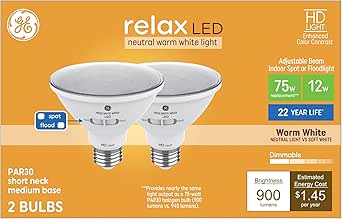 GE 93130763 Relax HD 75W LED Par30 Floodlight 2-Pack