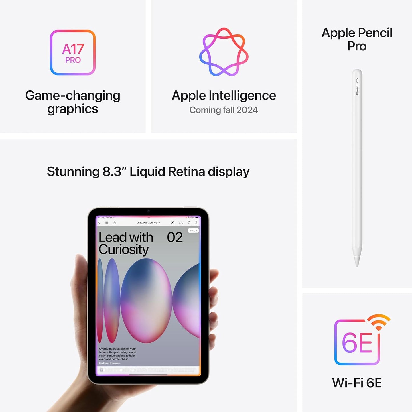 Apple MXN73LL/A iPad Mini 8.3" 128GB WiFi