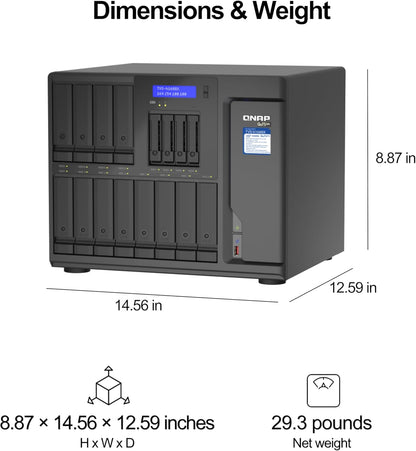 QNAP TVS-h1288X-W1250 Media NAS 10GbE