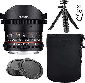 Samyang SYDS12M-P 12mm Fisheye Cine Lens Pentax Bundle