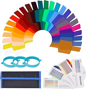 Neewer 10093316 Camera Flash Speedlite Color Gel Filter Kit