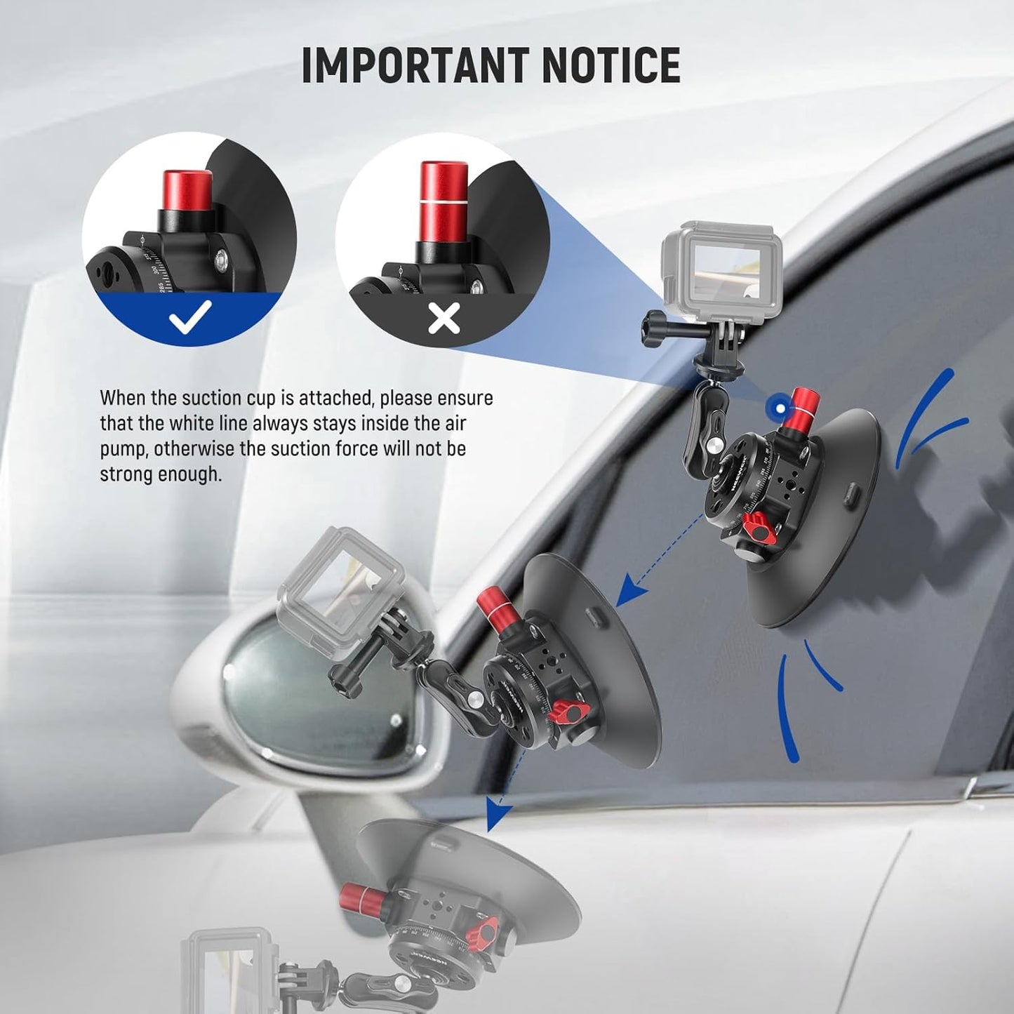 Neewer CA013 6-inch Camera Suction Cup Mount
