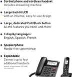 Panasonic KX-TGB850B Corded/Cordless Phone Answering Machine