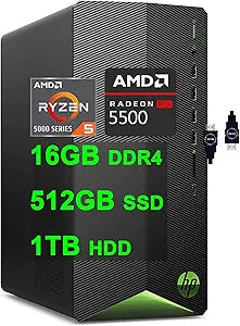HP Pavilion Premium Gaming Desktop - Ryzen 5, 16GB, RX 5500