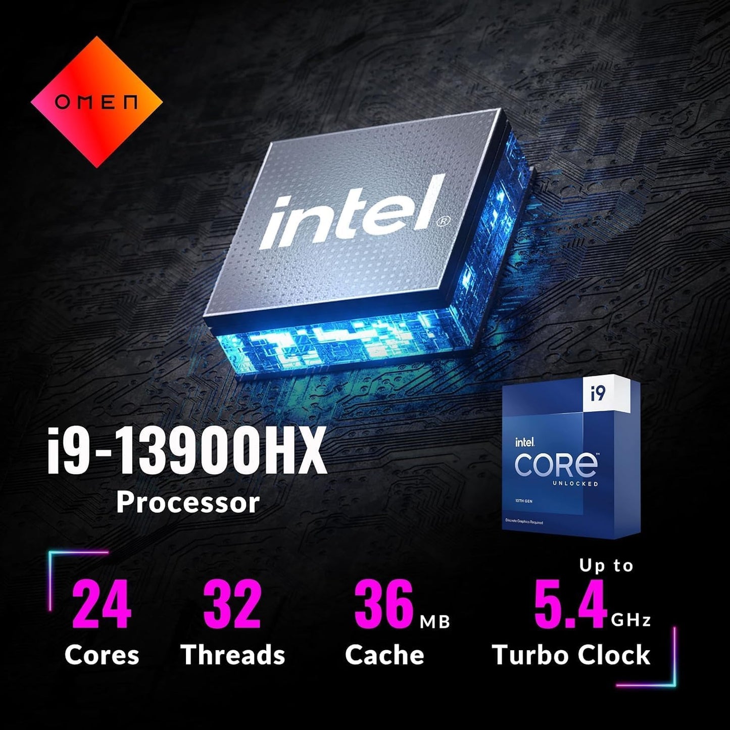 HP OMEN Gaming Laptop - 16" FHD 165Hz, i9-13900HX, RTX 4060, 64GB RAM, 2TB SSD