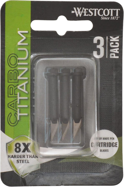 Westcott 17318 CarboTitanium Hobby Knife Replacement Blades 3-Pack