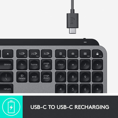 Logitech 920-009552 MX Keys for Mac Wireless Keyboard - Space Gray