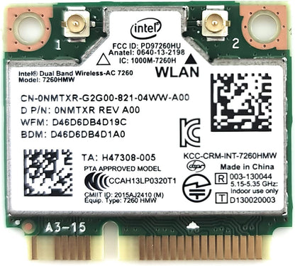 Intel 7260HMW AN Dual Band AC WiFi Bluetooth Adapter