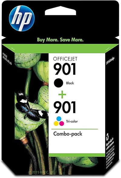 HP CN069FN#140 901 Black & Tri-Color Ink Cartridges