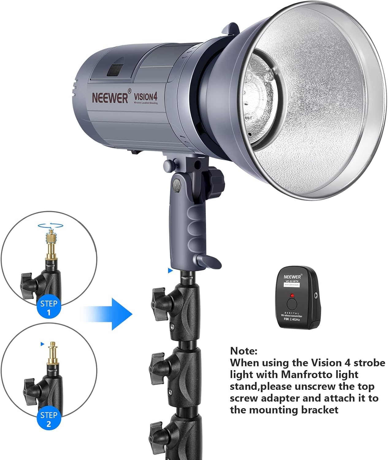 Neewer 10089553 Vision 4 300W Cordless Studio Flash Strobe