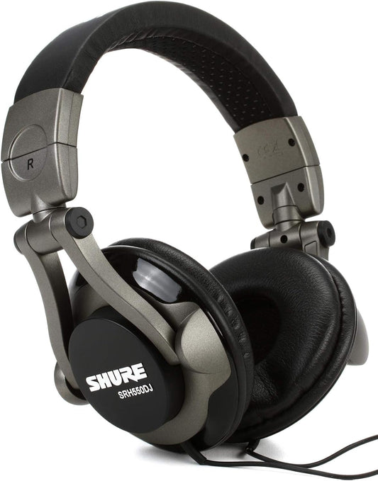 Shure SRH550DJ-E Professional DJ Headphones with Enhanced Bass