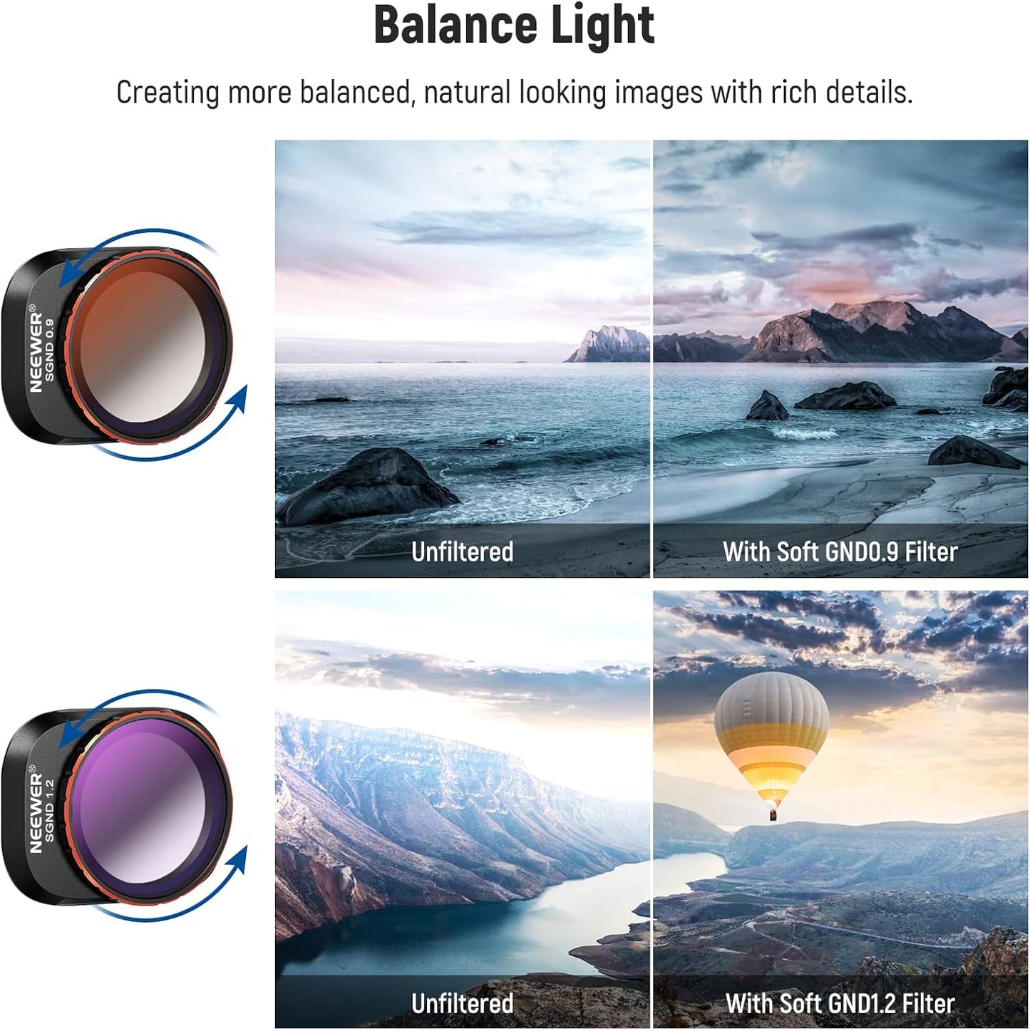 Neewer FL-32 DJI Mini 4 Pro ND Effect Filter Set