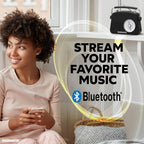 Magnavox Retro Dual - Bluetooth Alarm Clock Radio - Black