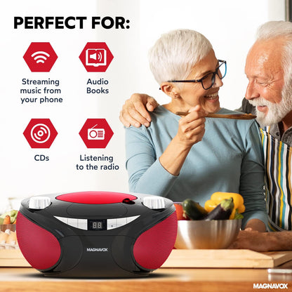 Magnavox MD6949 Portable CD Boombox with Bluetooth