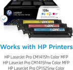 HP CF371AM 128A Color LaserJet Toner 3-Pack